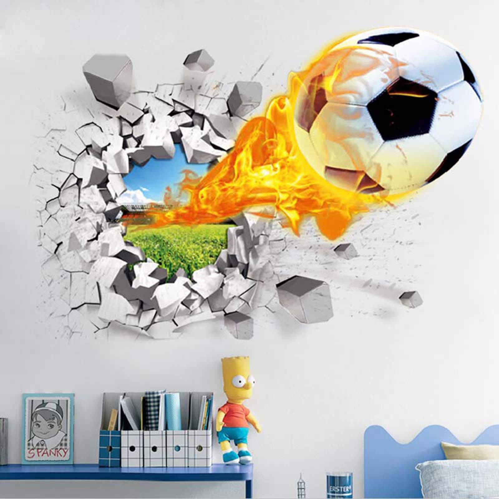 Adesivi Murali Calcio Con Giocatori - Set 40x60 Cm, Sticker Vinilici Rimovibili Per Camera Ragazzi - 4