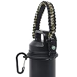 One MissionX Paracord Handle Compatible with Yeti Rambler 36oz 26oz 18oz 12oz 46oz Water Bottles, Durable Carrier Strap - Holder(Forest Camo/Comp+Starter)