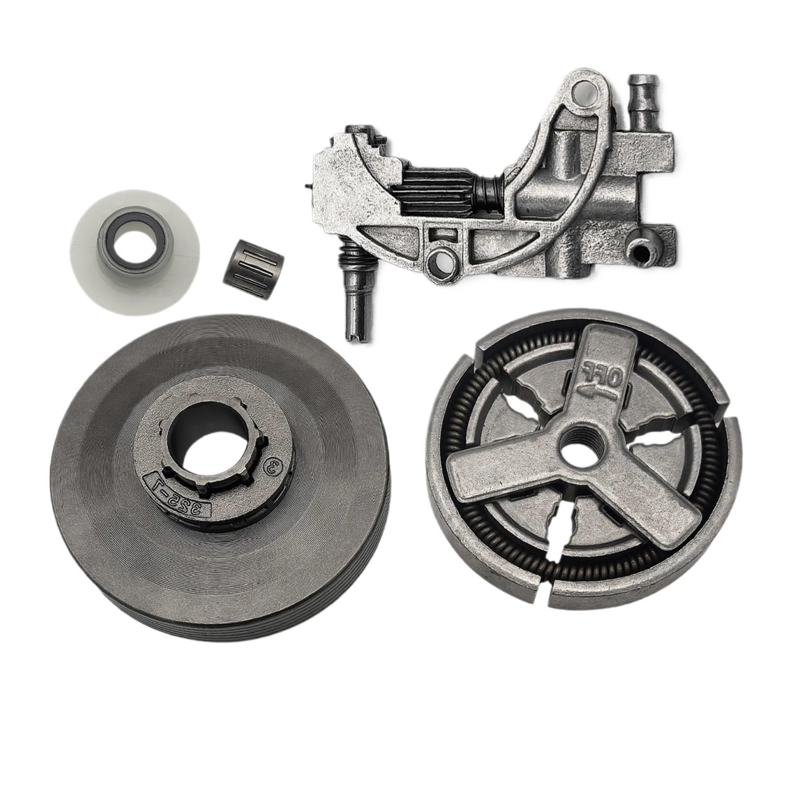 Kit de embrague centrífugo paso .325 | Apto para desbrozadoras y motosierras de 2 tiempos, accesorios resistentes para jardín