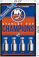 Vista 63 de Trends International NHL New York Islanders - Champions 23 Wall Poster, 34L x 22.4W, Mahogany Framed Version