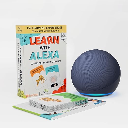 Amazon Echo Dot 5th Gen Blue Smart Bluetooth Speaker Combo