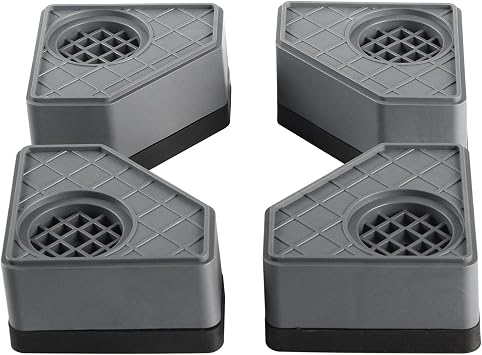1.8inch Anti Vibration Pads for Washing Machine - Washer and Dryer Pedestals High Hard Wearing Square Rubber Foot Pads, Noise Cancelling and Shock Support Protects Pedestals - 8 Pack