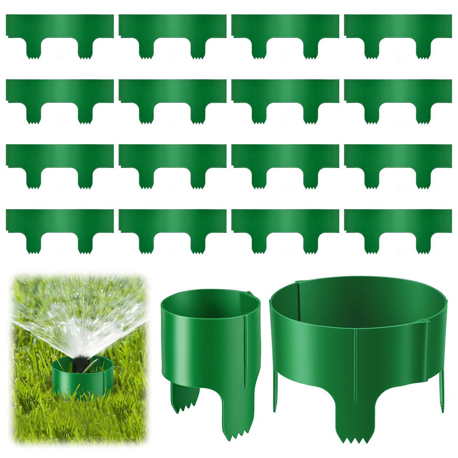 Photo 1 of 16 PCS Connectable Sprinkler Head Protector Rings, Lawn Light Guards, Plastic Landscape Light and Sprinkler Protectors to Help Reduce Damage from Mowers and Trimmers