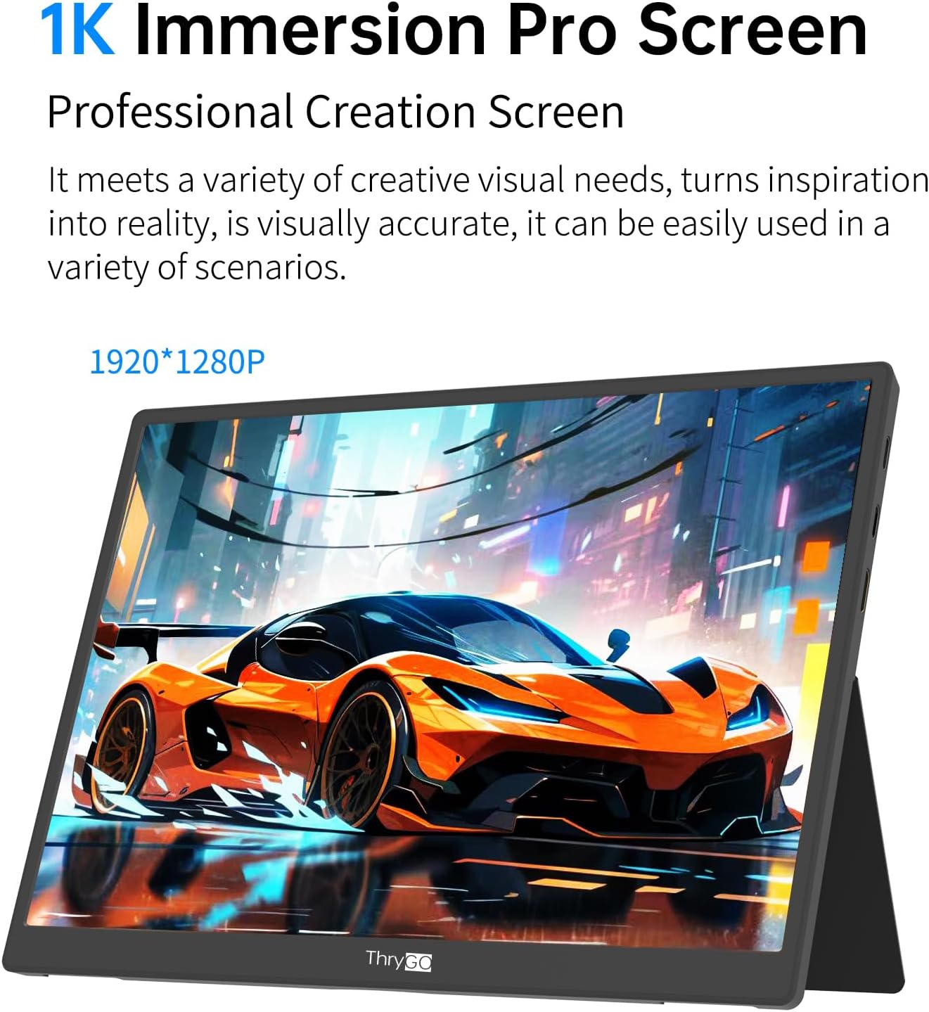 10.5" Portable Monitor, 3:2 1280P FHD IPS Display with HDR10, 420 Nits 60Hz, Dual USB-C & Mini HDMI, Adjustable Stand, Ultra-Slim Mini Screen for Laptop PC Phone Game Consoles Raspberry Pi