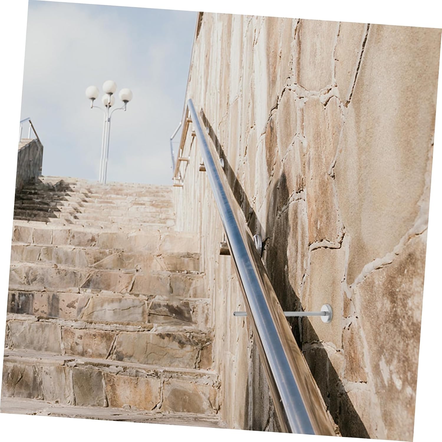 304 Stainless Steel Handrail Wall Mount Bracket Heavy Duty Stair Railings Support Modern Swivel Brackets