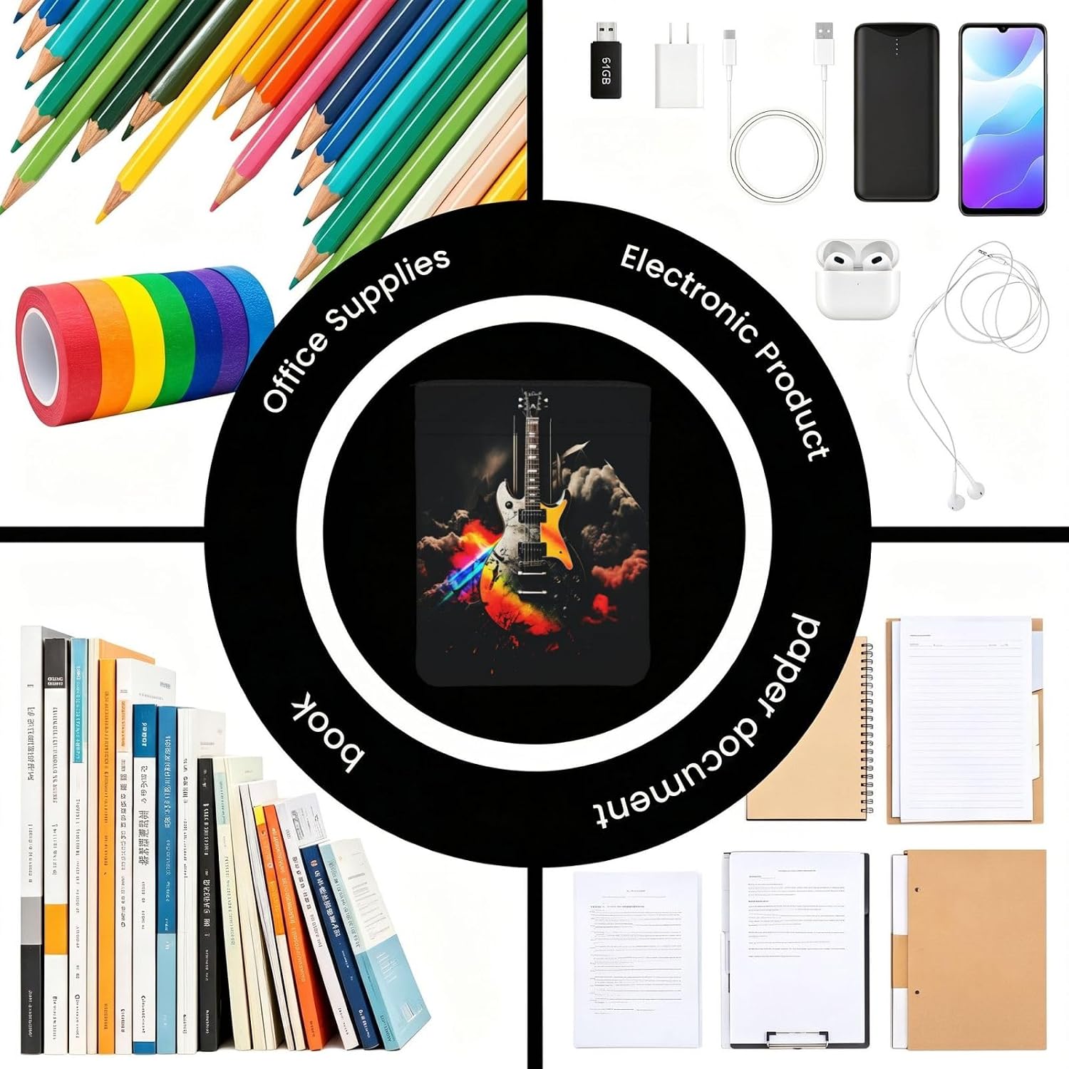 Waterproof Book Sleeve with Zipper & Front Pocket Book Cover Protector image 5
