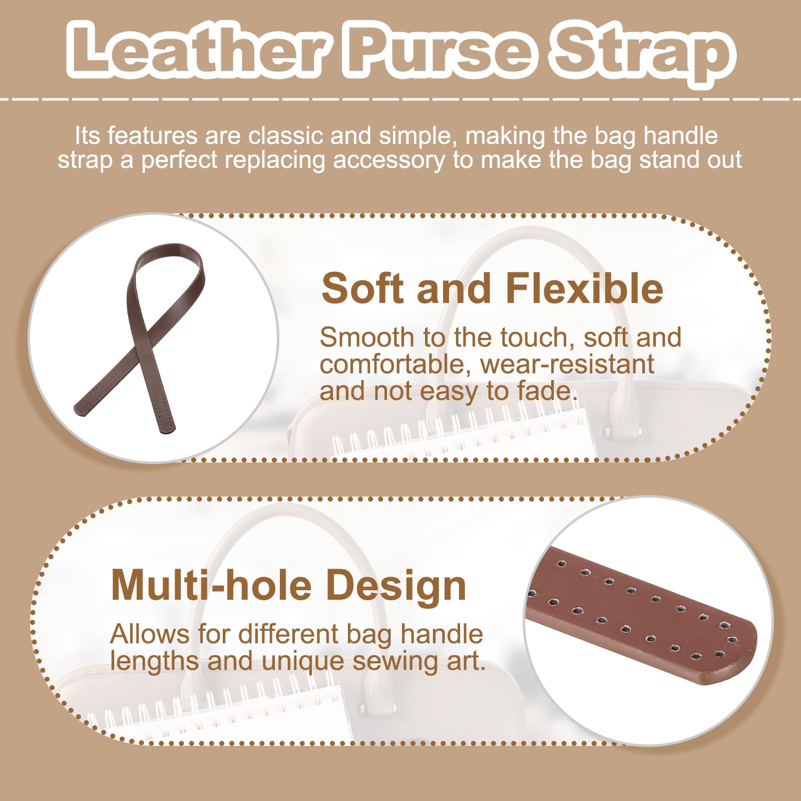 PATIKIL Leather Bag Handle Strap - Image 3