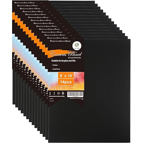 Conda Black Canvas Panels for Painting