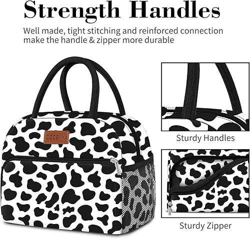 Miniatura 7 de Coobiiya Lonchera para mujeres, adultos, hombres, aislada, reutilizable, pequeña, a prueba de fugas, bonita lonchera para el trabajo, oficina,