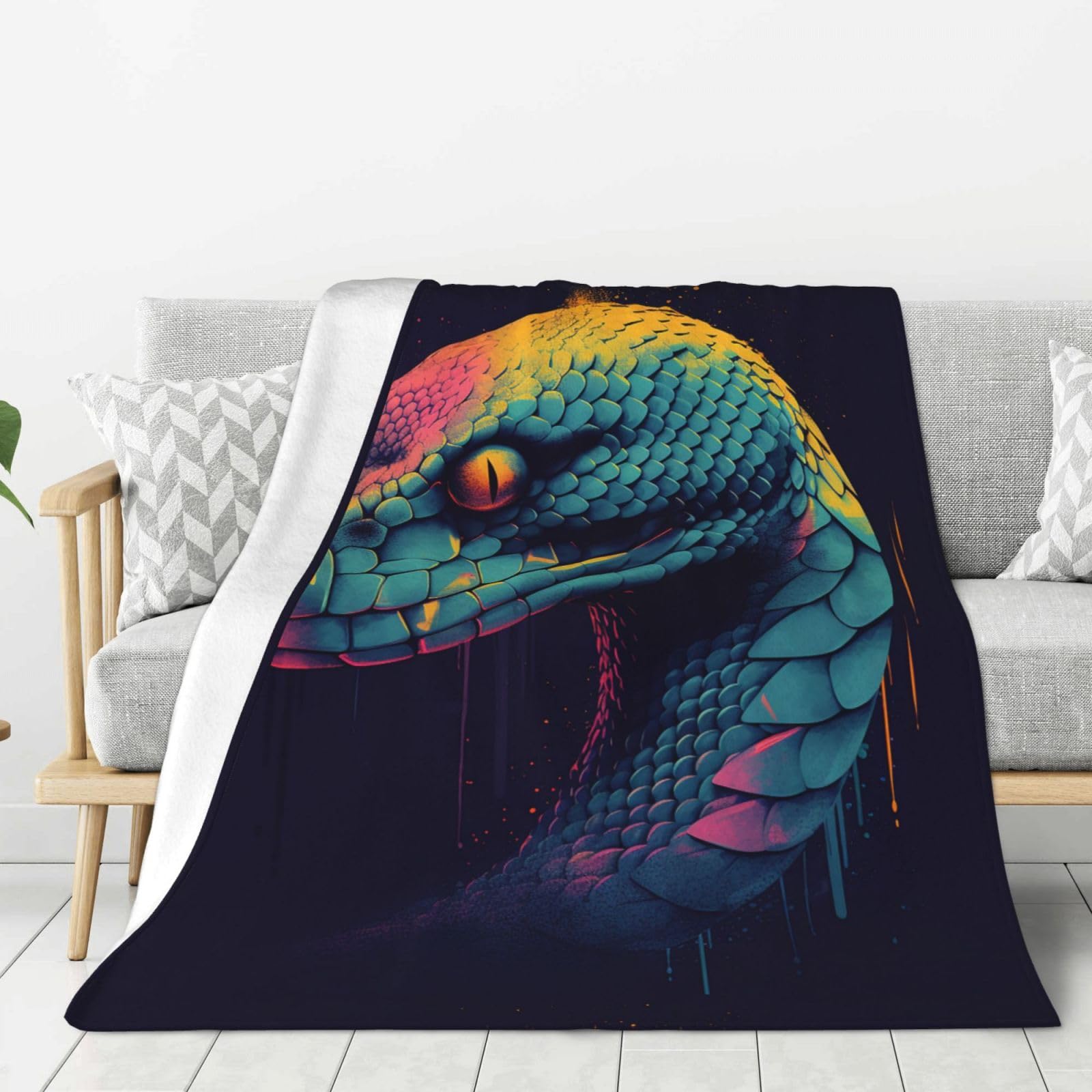 Couverture en flanelle chaude et légère 203 x 152 cm pour sofa