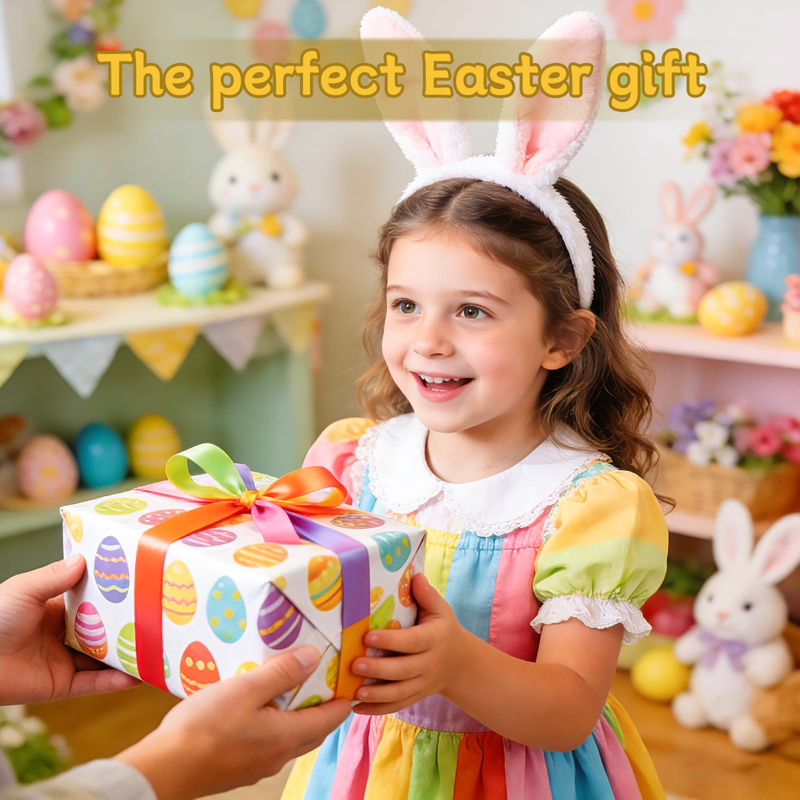 HGRGHH Huevos de Pascua para Pintar, Set Manualidades Pascua 530 Piezas, Huevos y Conejo de Pascua de Madera, Kit DIY Manualidades Niños con Pegatinas y Acuarelas, Decoración y Regalo — view 7