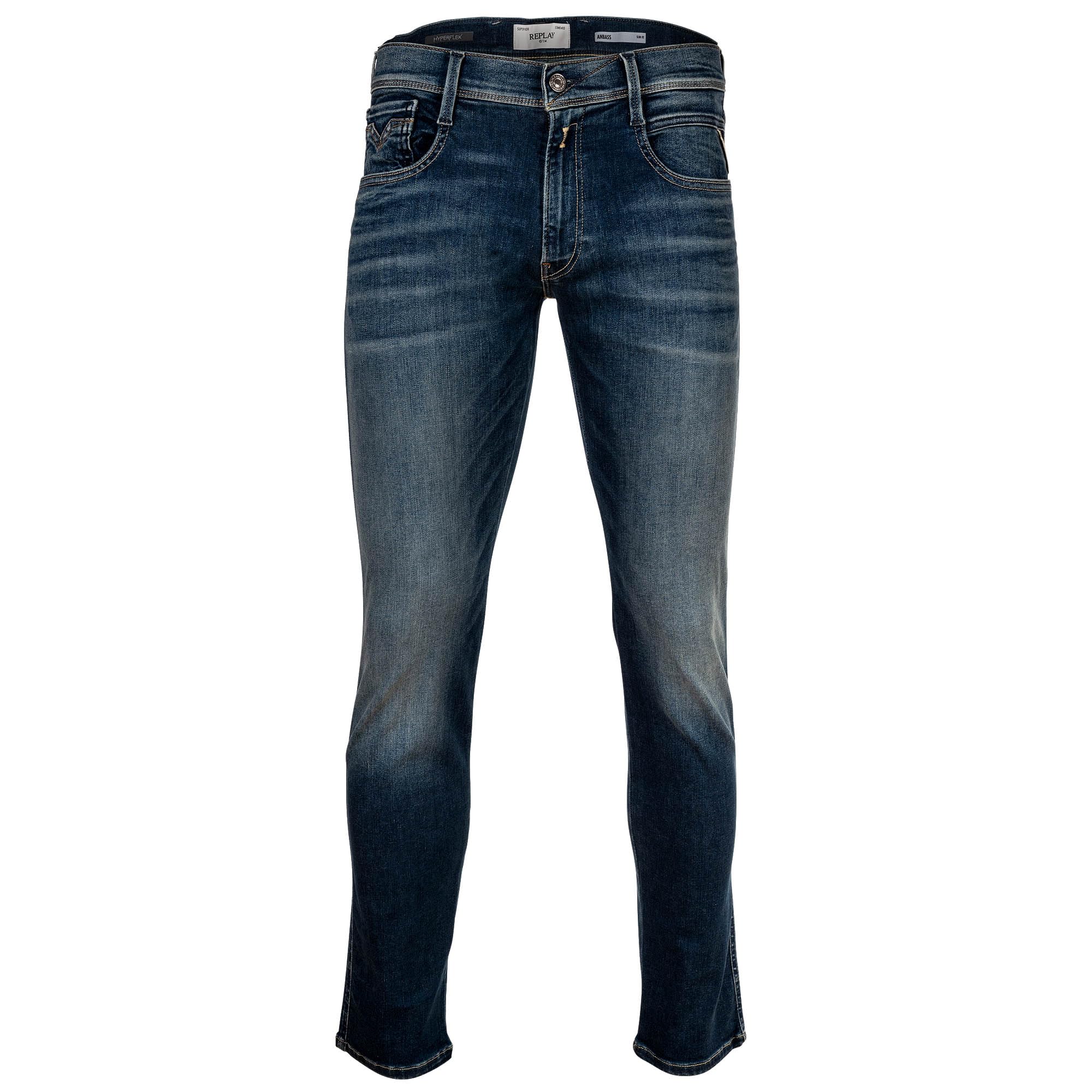REPLAY M914 Anbass Hyperflex, Jeans Hombre, Azul (Dark Blue 007-​5), 34W / 32L