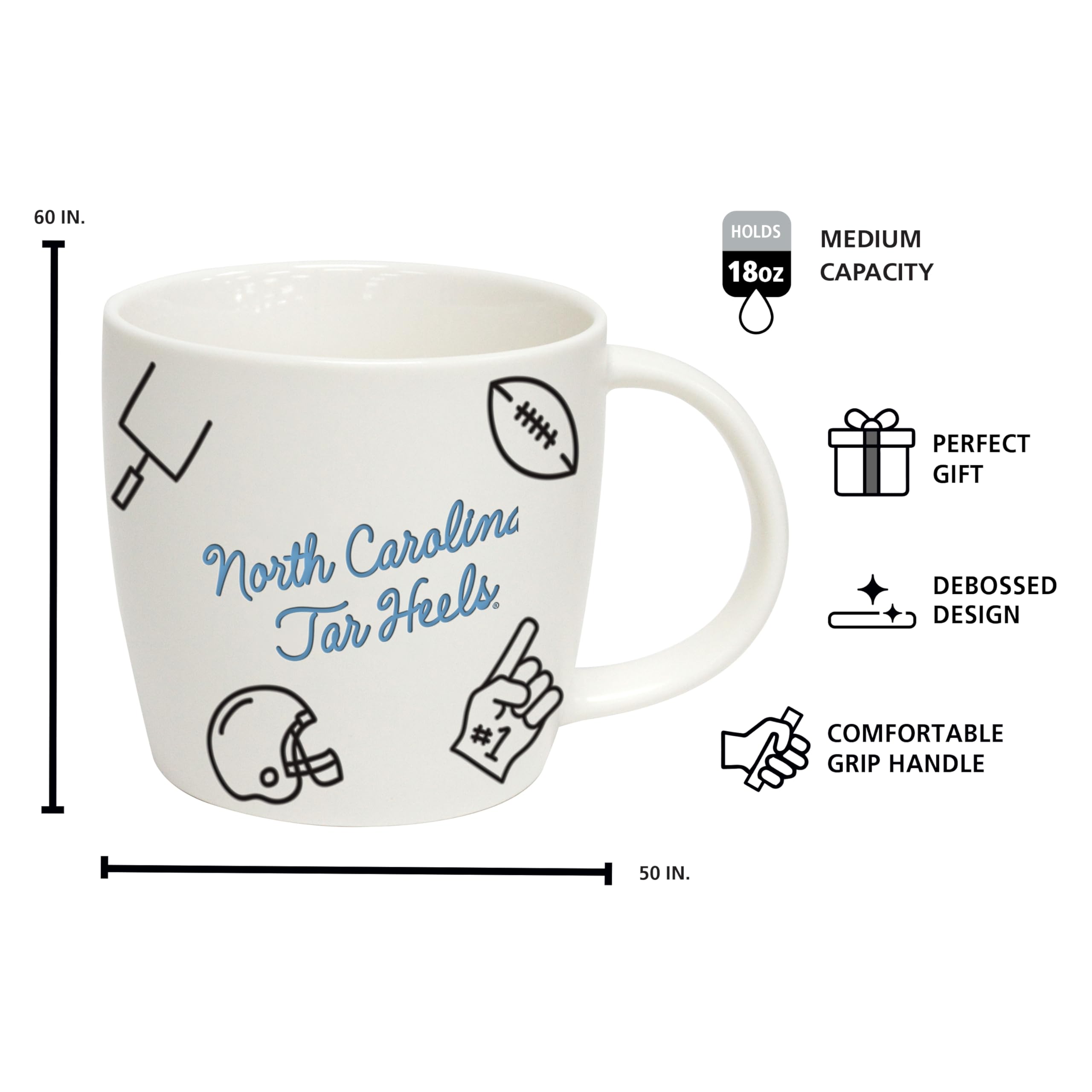 Logo Brands North Carolina Tar Heels - Taza Playmaker de 510.3 g