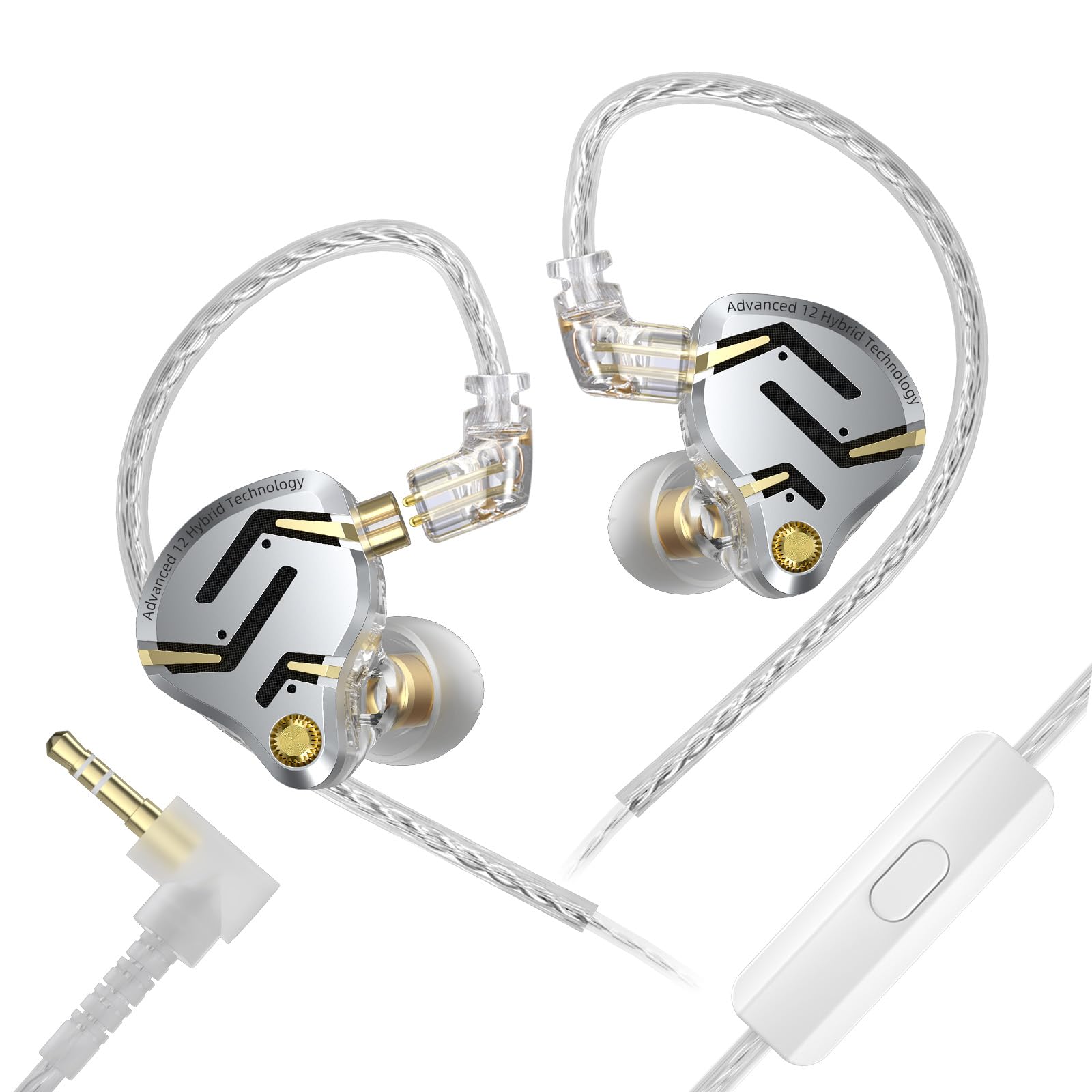 kz zs12 pro 2 in ear monitor headphones with 5ba+1dd drivers