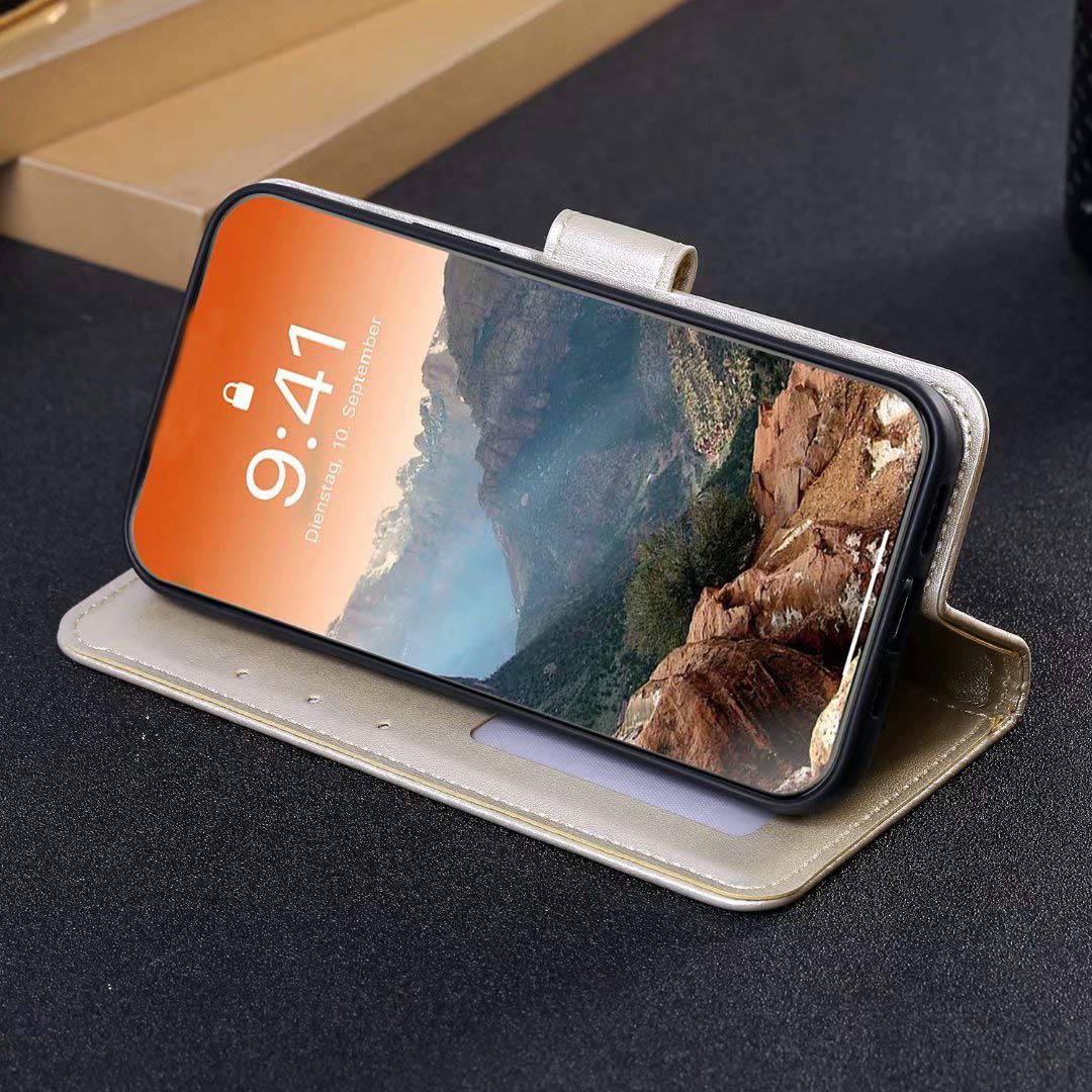 BOLELAW Case For Motorola Moto G35 With [Magnetic Closure] [Stand Function] [Card Slots] Leather Flip Cover Compatible Moto G35 Stylish Phone Case - View #2