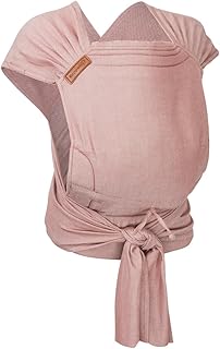 Hoppediz Hop-Tye Advanced - 4-in-1 Babytrage für Neugeborene ab Geburt - Halfbuckle Tragehilfe mit Tuchträgern - mitwachsend bis 20 kg - Design Sienna