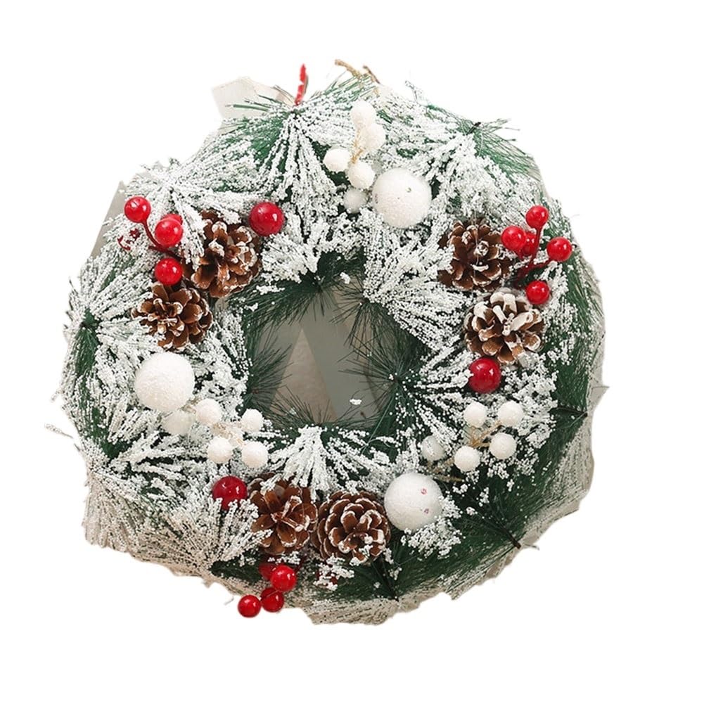 Couronne Port Décorations de Noël à Suspendre, décorations de Porte polyvalentes, couronnes, couronnes artificielles, Cadeaux de Noël(Style 7)