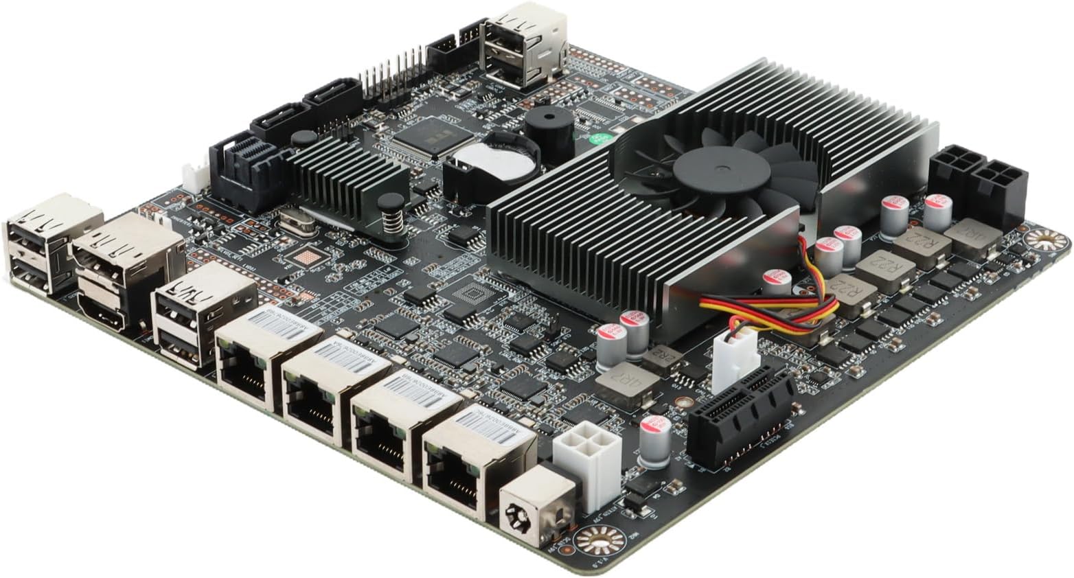 SPARKFLY MiniITX NAS Motherboard, QuadCore N100, 8GB DDR5 RAM, 128GB NVMe SSD, 4 x