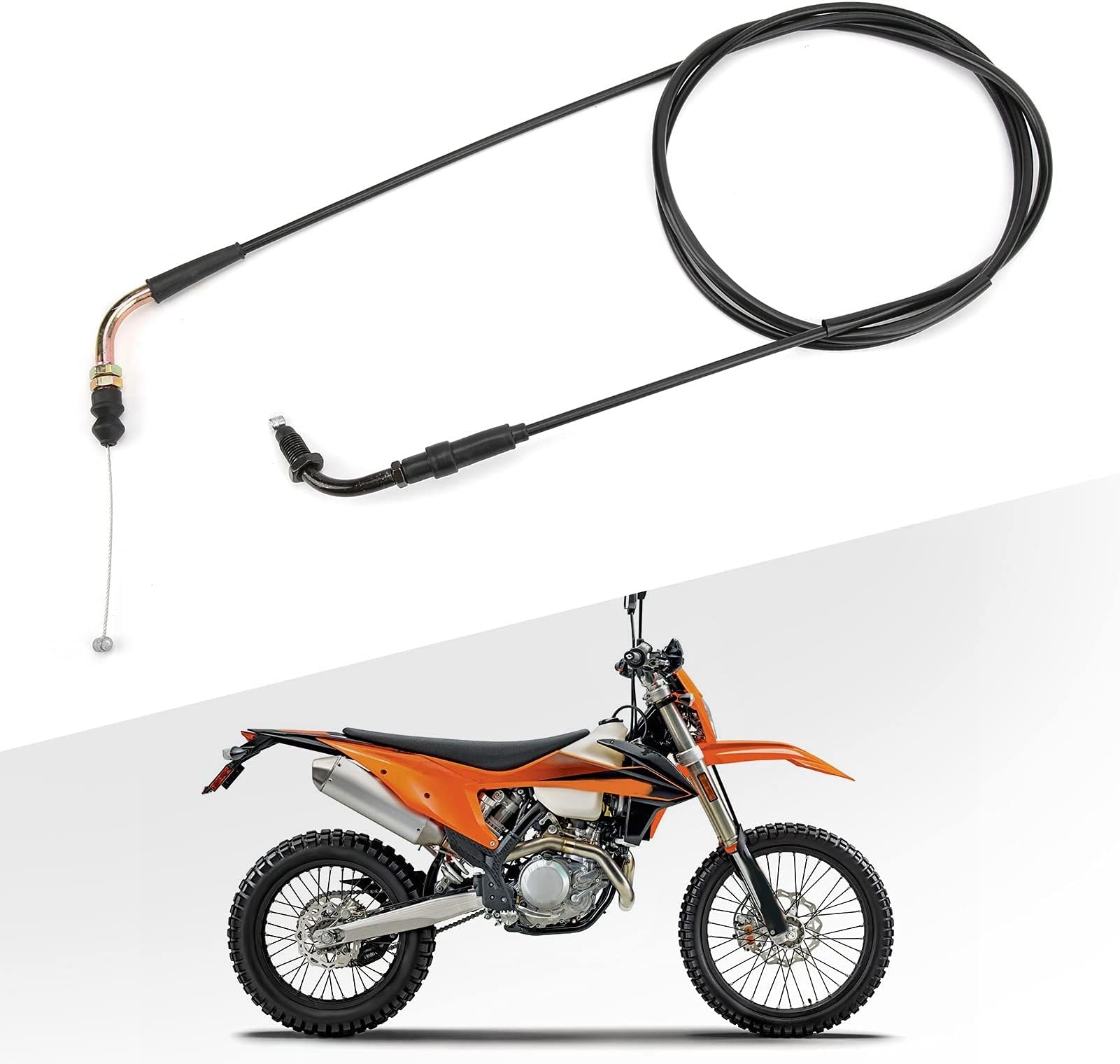 Throttle Line Accelerator Cable, 80in Motorcycle Throttle Cable, Motorcycle Throttle Cord Cable Compatible With GY6 50cc 80cc 90cc 110cc 125cc 150cc Off-Road Motorcycle ATV Scooter