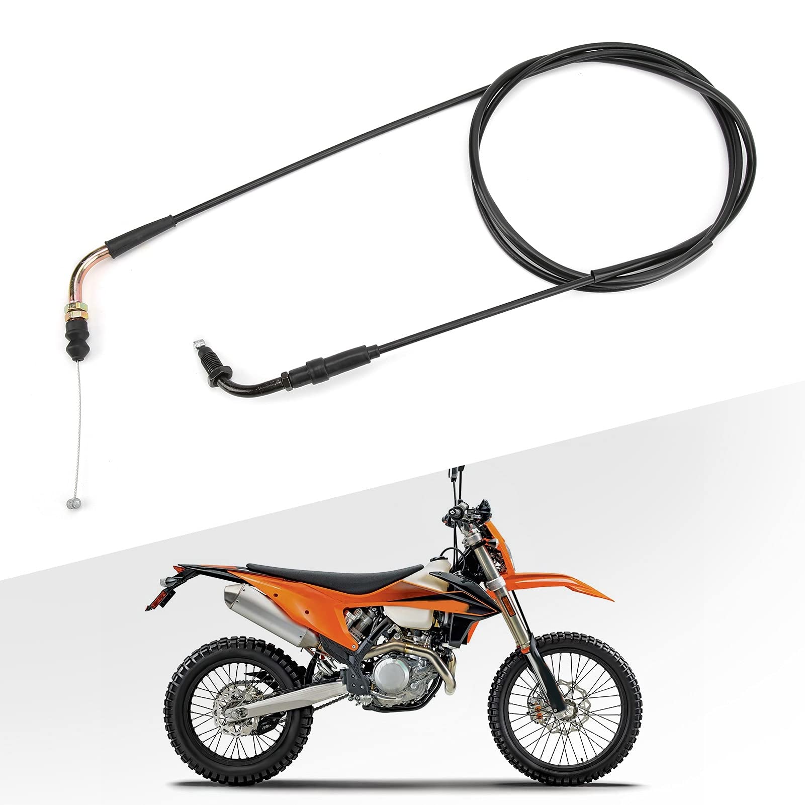 Throttle Line Accelerator Cable, 80in Motorcycle Throttle Cable, Motorcycle Throttle Cord Cable Compatible With GY6 50cc 80cc 90cc 110cc 125cc 150cc Off-Road Motorcycle ATV Scooter