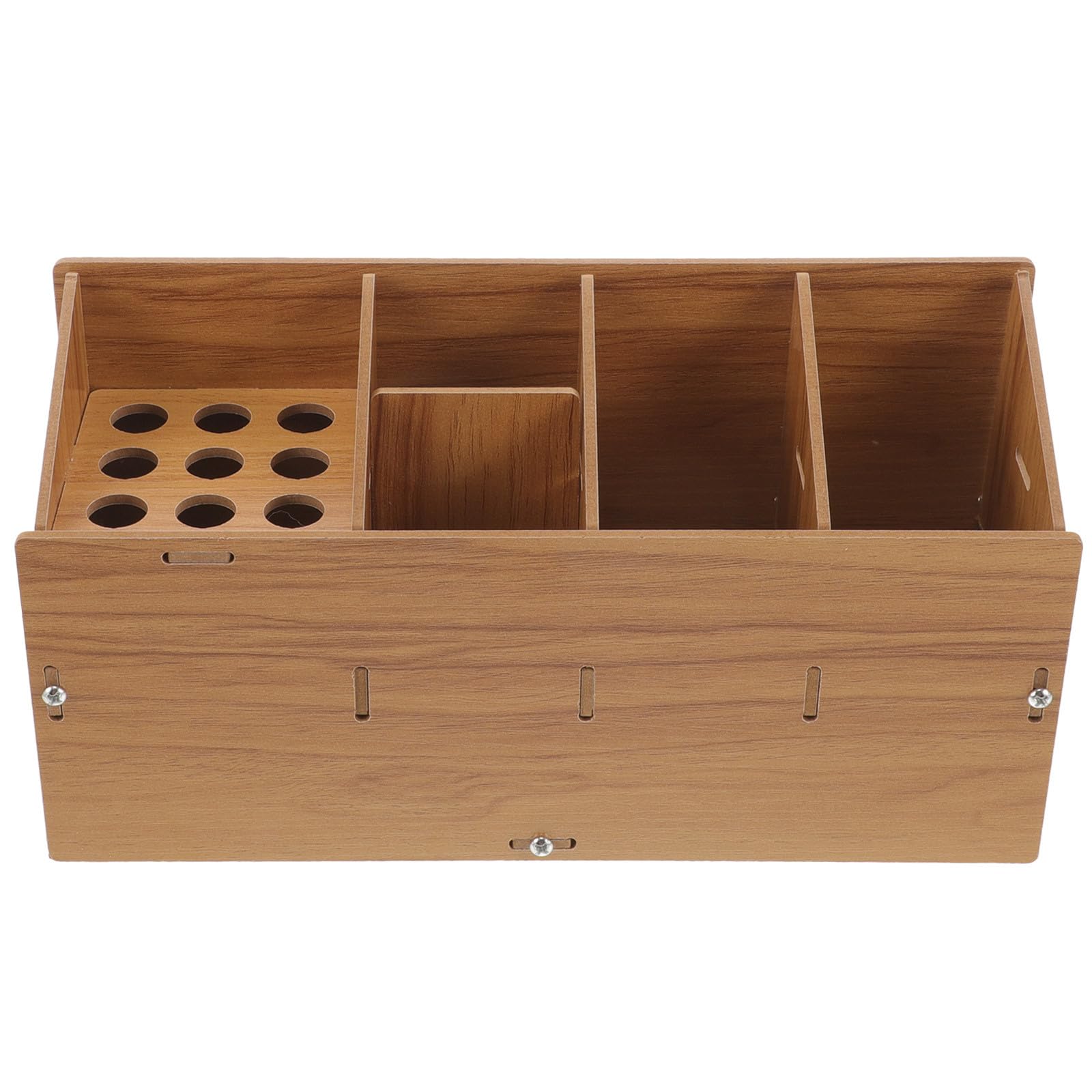 Organizer Soluzione Versatile per Strumenti da Parrucchiere in Legno Design Creativo Porta Forbici e Pettini e Spazio Desktop Ottimizzato per Uso Professionale