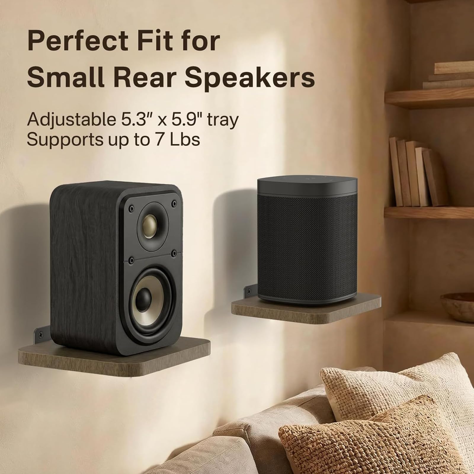 Supporto salvaspazio per soundbar in legno robusto per sistemi avanzati di supporto da parete per docenti