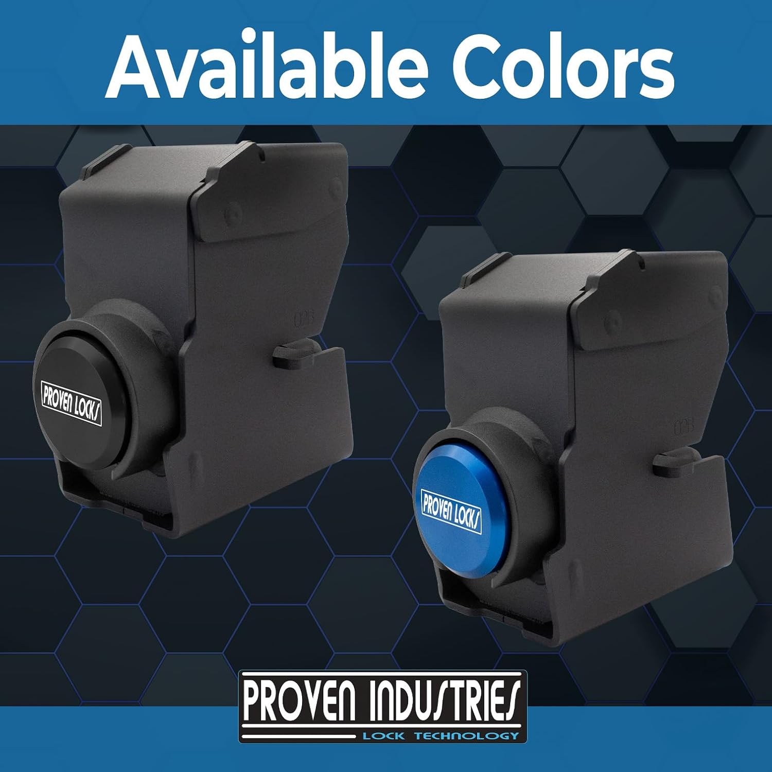 Proven Industries Model 2178 Trailer Lock, Fits 2-Inch Trailer Couplers, Made in The USA (Black-Square)