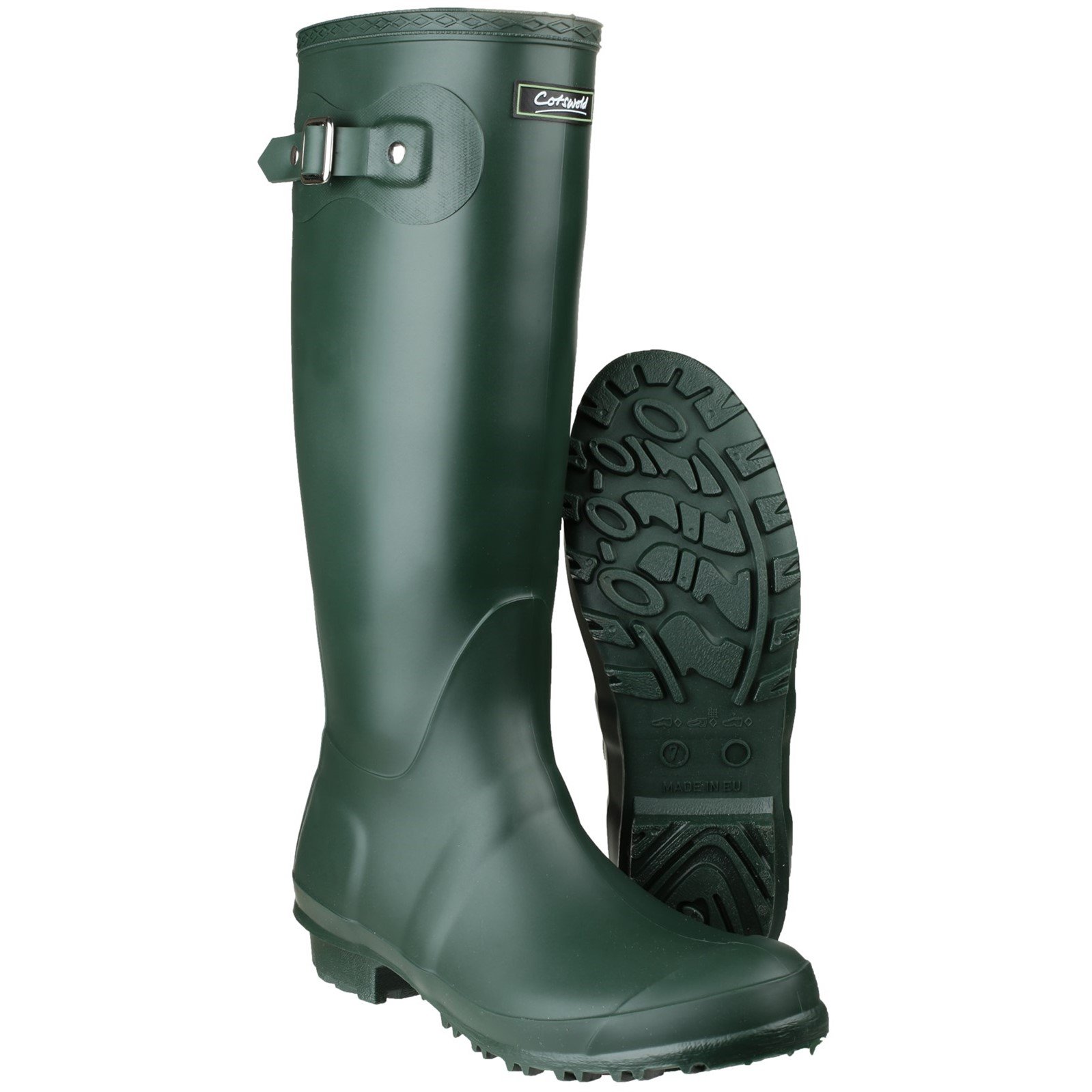 Cotswold Donna Sandringham Stivali Stivaletti da Pioggia in Gomma Impermeabili Verde 43