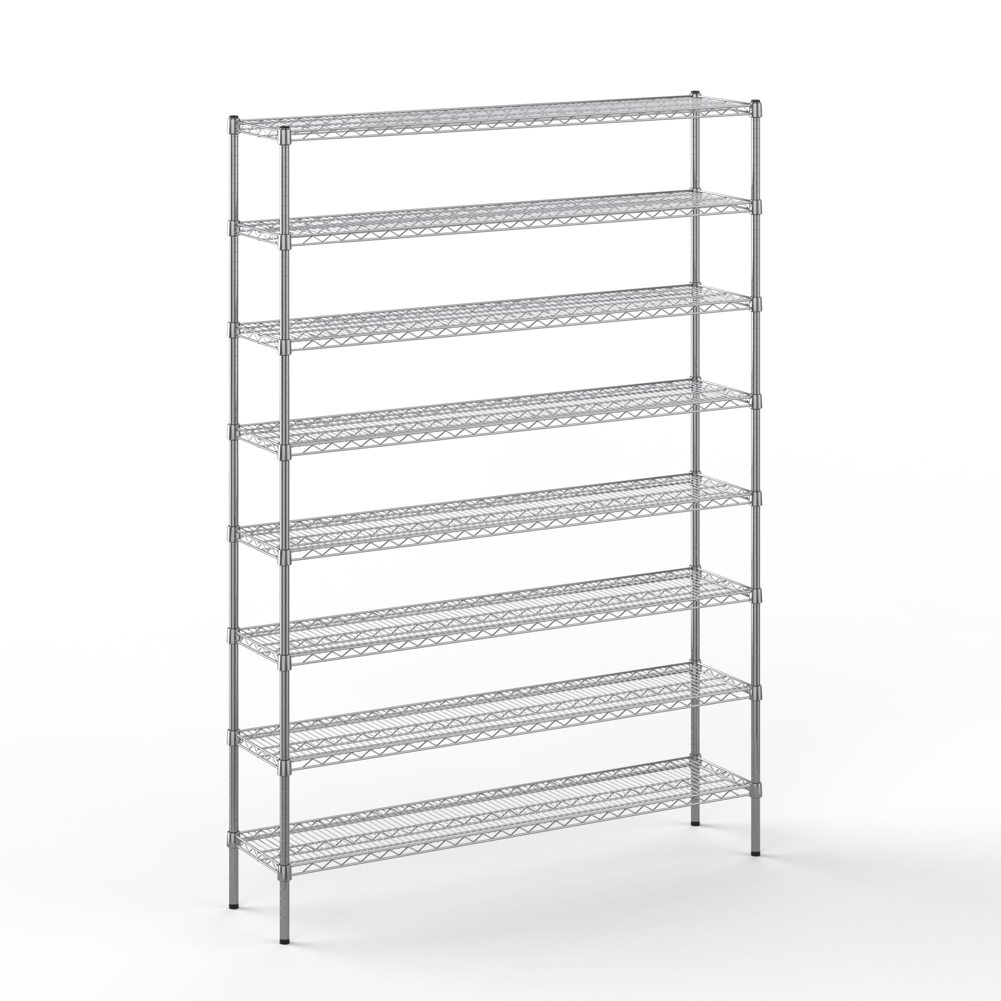 14" Deep x 60" Wide x 86" Height Wire Shelving Kit | 8-Tier | NSF Commercial Storage Rack Unit