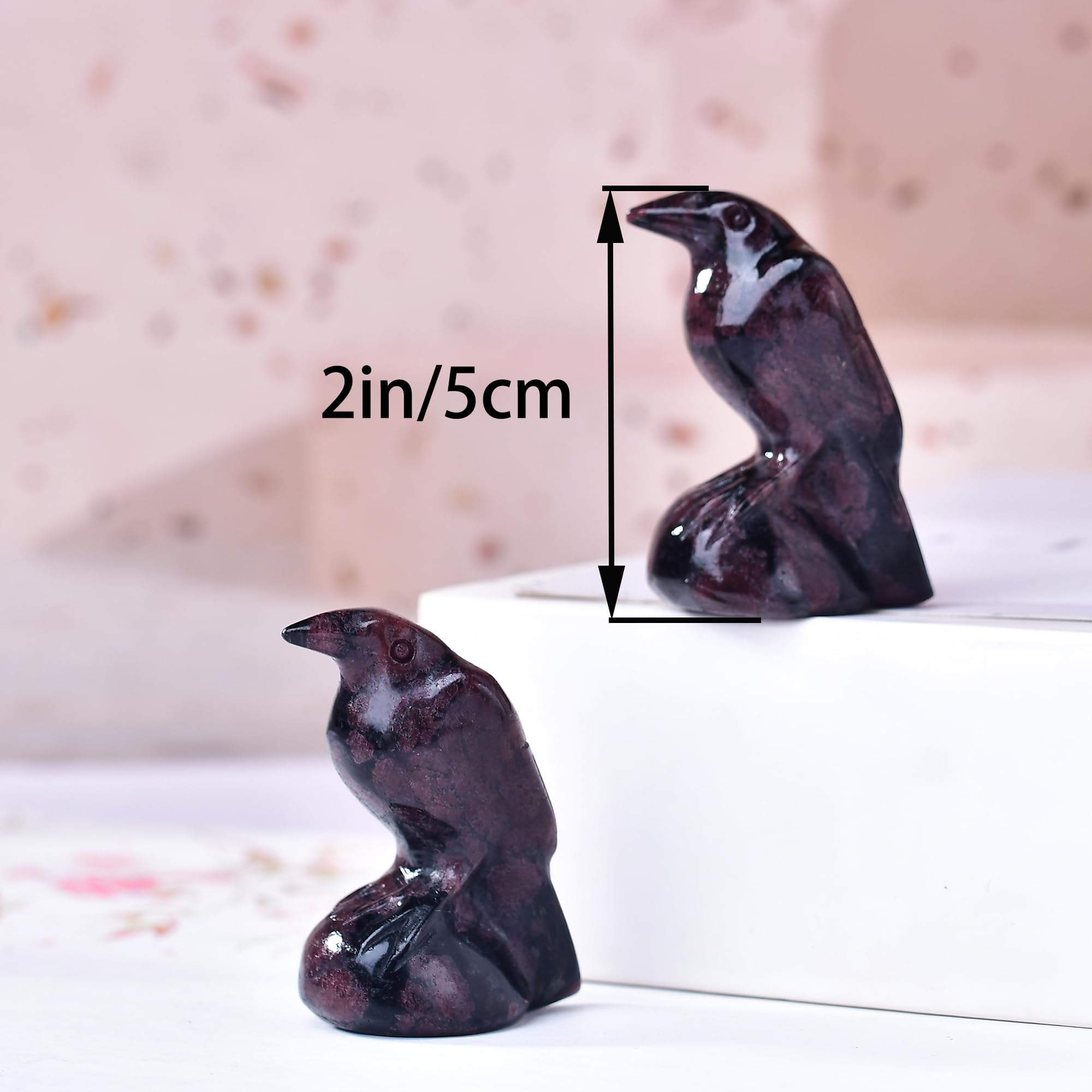 GARNET CROW フィギュア Amazon.com: WUYOUSHI Natural Garnet Crystal Raven Statue 2