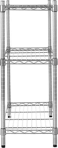 Miniatura 4 de Lorell Estantería de alambre ligera, 14 "x 36" x 36 ", marco de acero, plata