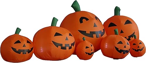 Miniatura 4 de Calabazas inflables para Halloween, 7.5 pies de largo