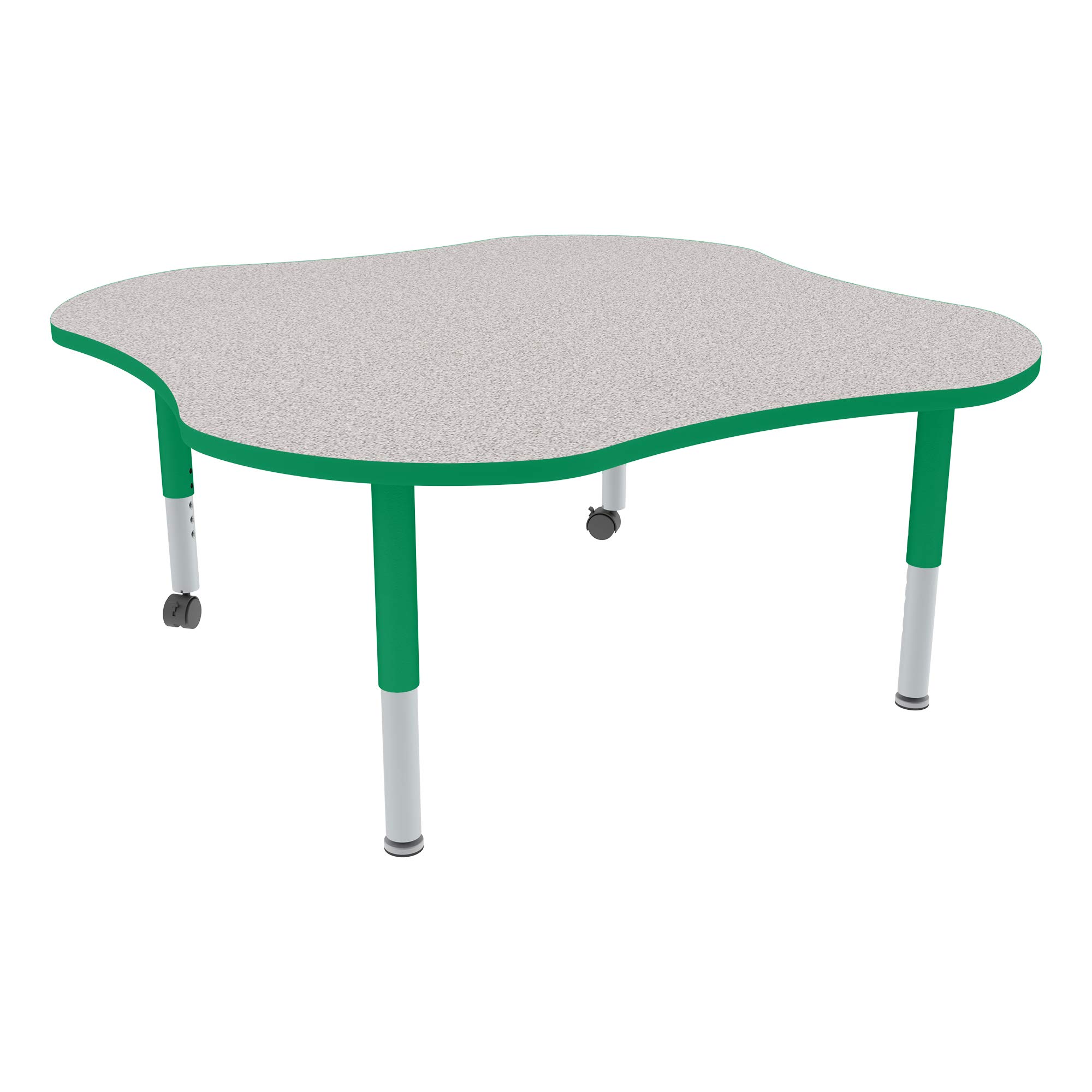Clover Adjustable-Height Mobile Preschool Activity Table (48 inches W x 48 inches L)