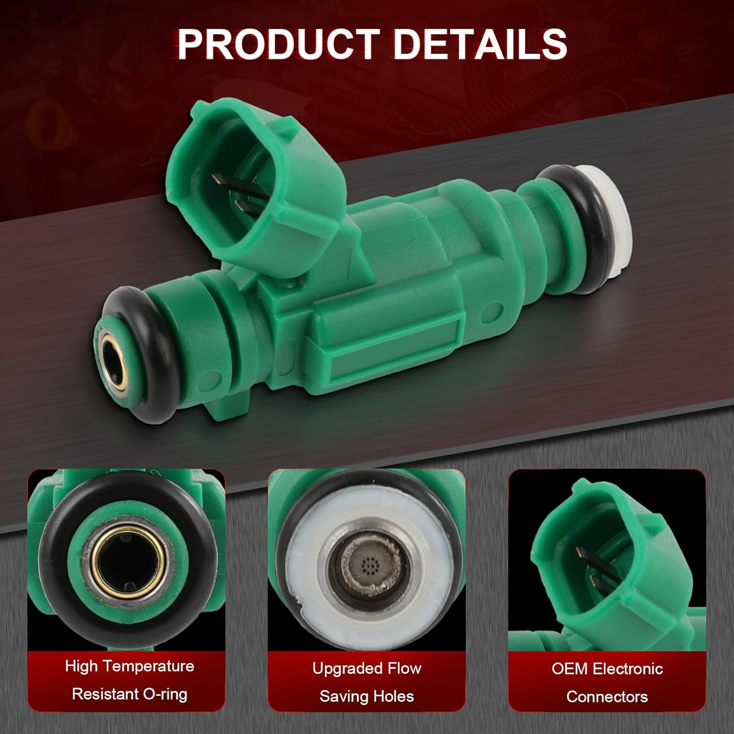 0280156159 Fuel Injector ANGLEWIDE Fuel Injectors Set fit for 2003 2004 2005 2006 for Nissan Sentra Fits L4 1.8L only 12 Holes 4Pcs FJ678, 62270, 166004Z800