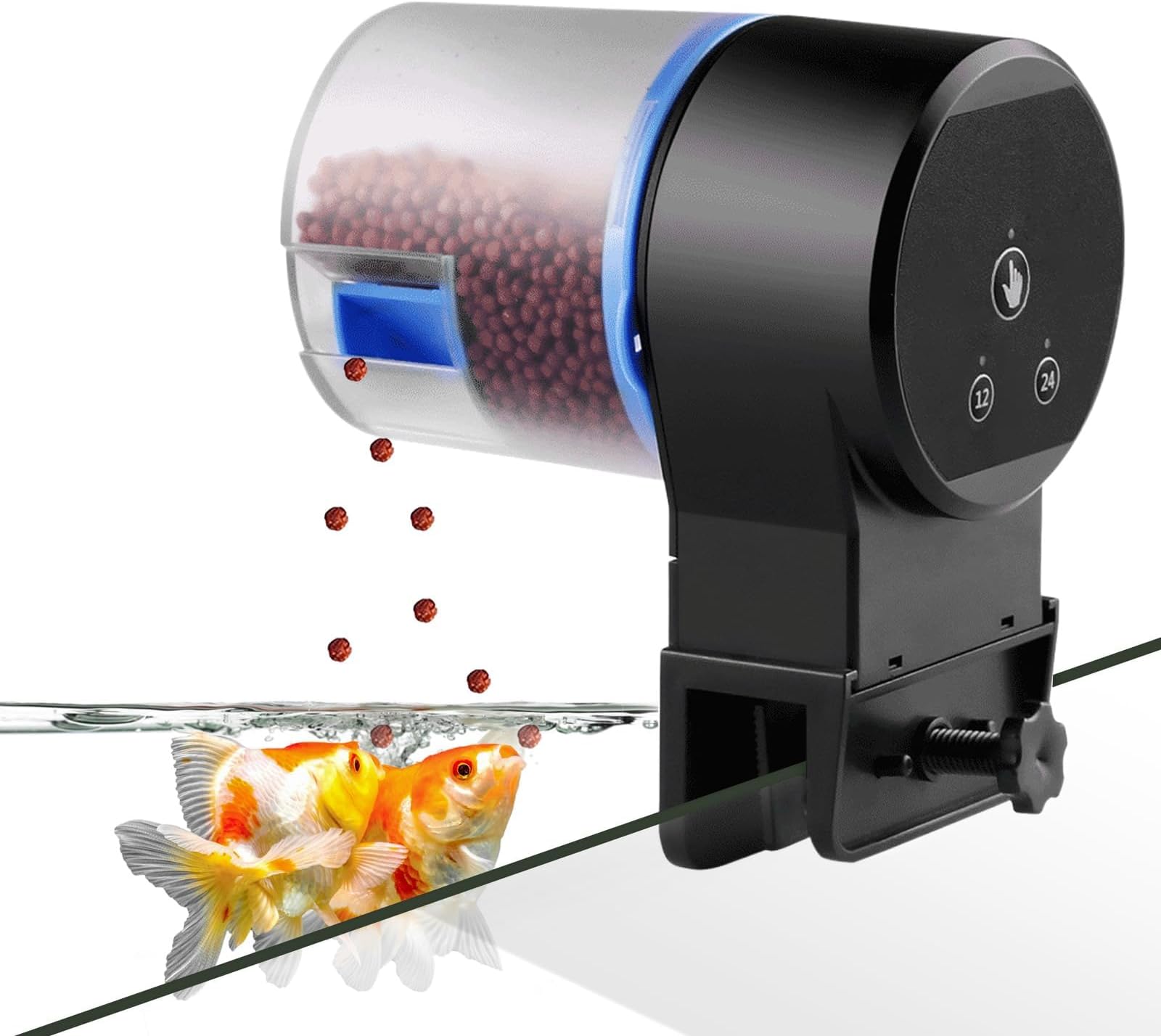 Automatic Fish Feeder, Auto Fish Feeder for Aquarium, Auto Fish Food Dispenser, Moisture Proof Electric Fish Feeder, Aquarium Tank Fish Food Dispenser for Fish Tank and Vacation, Dispenser Feeder