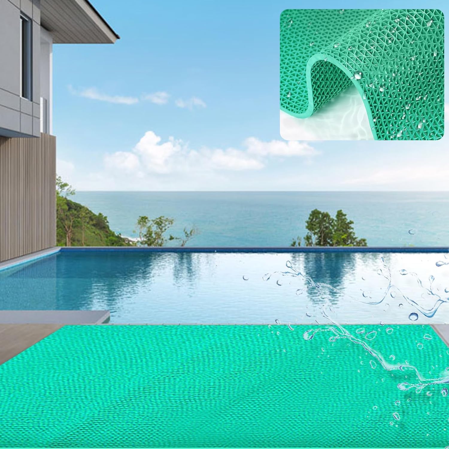 Tapis de sol anti-crevaison et glissades pour échelle de piscine