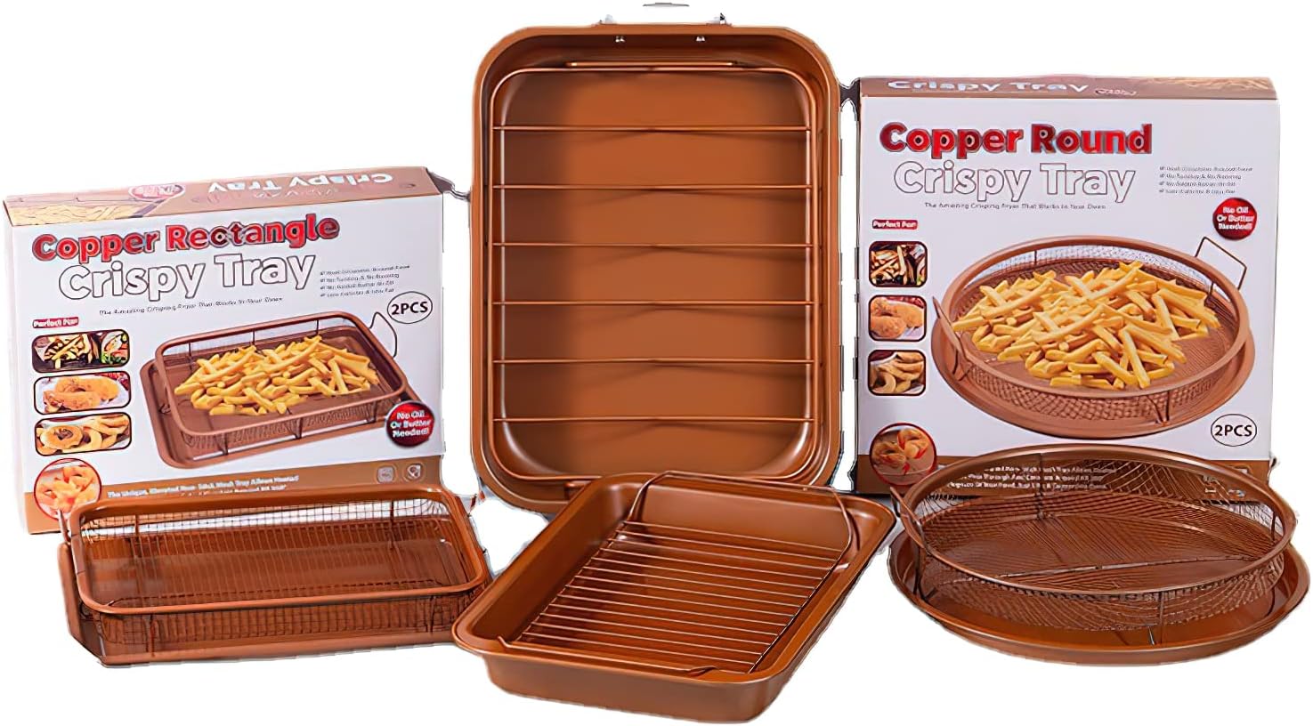 Nonstick Steel Roaster with Flat Rack Dishwasher Safe Large 12.5x8.8x2 inch PFOA Free Nonstick Roaster with Rack Cookware (12.5x8.8x2 inch, Gold)