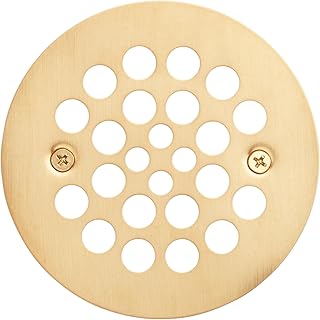 480530 4-1/4" Round Shower Drain Strainer - Brushed Gold