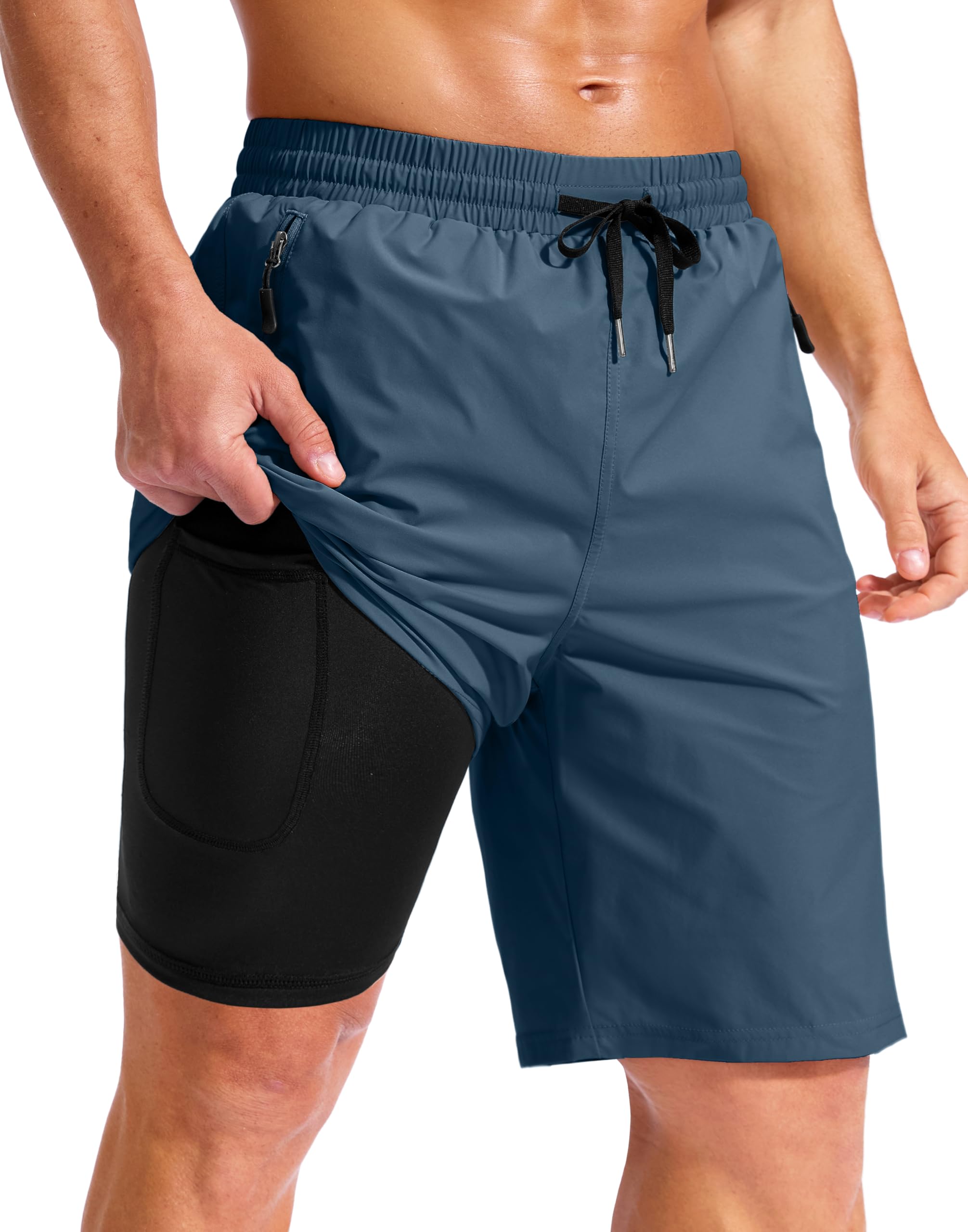 G Gradual Mens Swim Trunks with Compression Liner 7"/9" Board Shorts