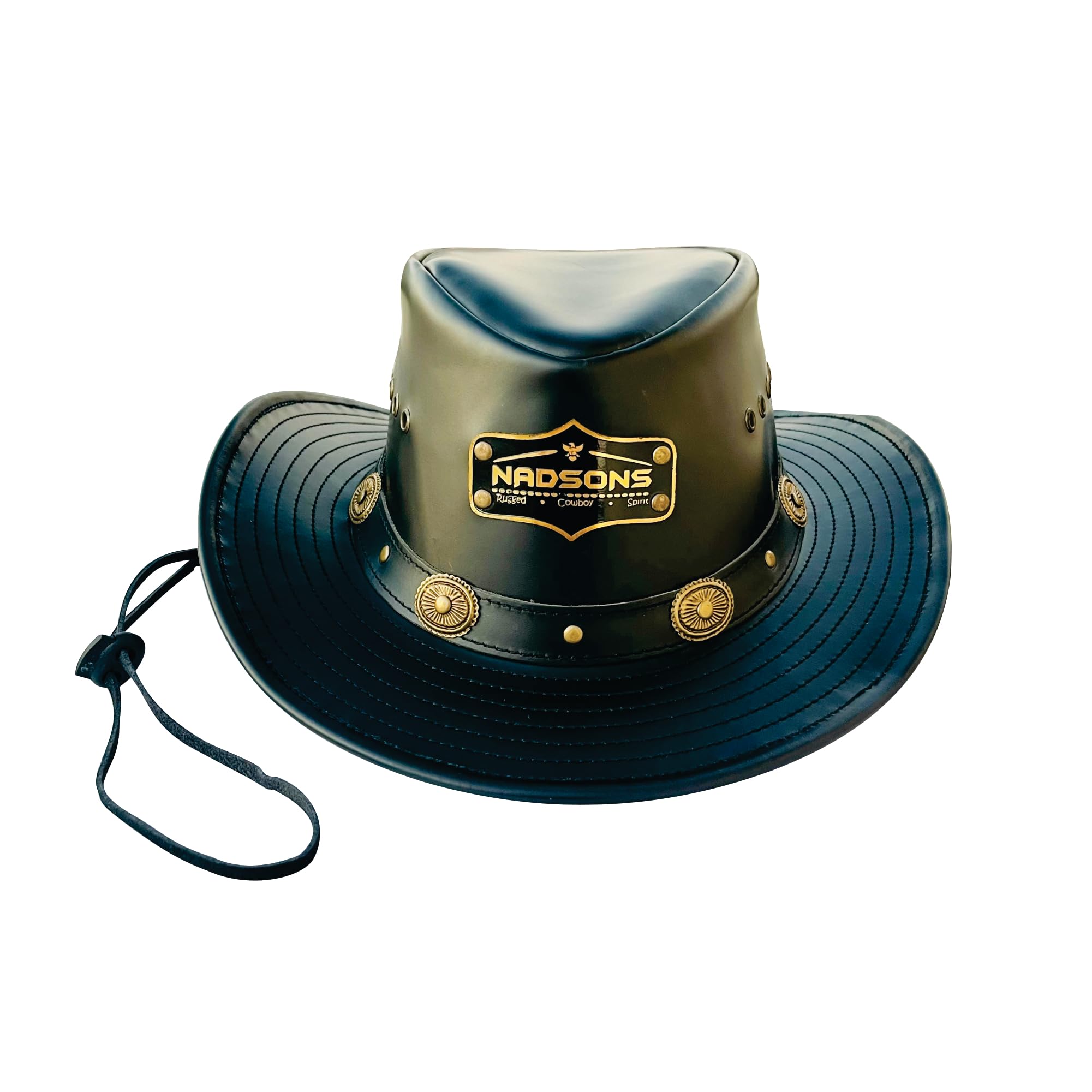 Nadsons Black Stallion Leather Hat: The Ultimate Blend of Strength and Style (US, Alpha, XX-Large, Black Stallion)