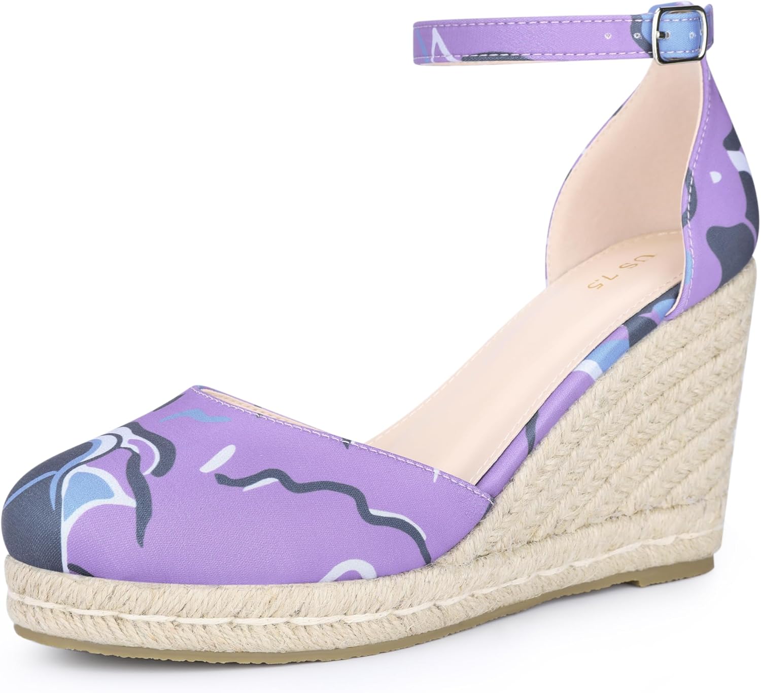 Perphy Platform Espadrilles Closed Toe Wedge Heel Sandals Wedges for Women