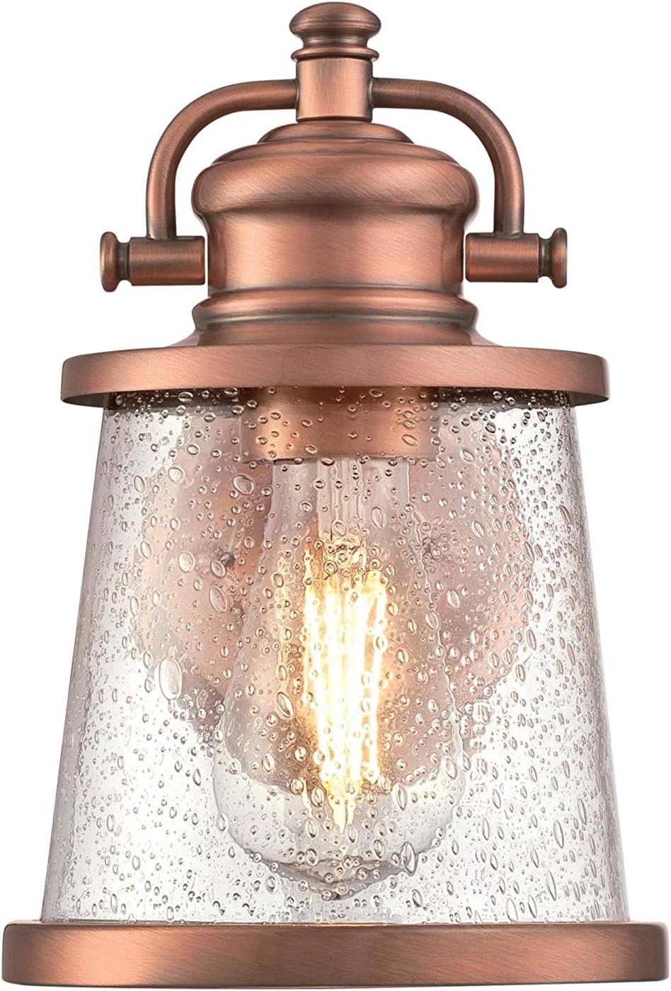 Best Deal Cheap 🛒 Westinghouse Emma Jane One-Light, Washed Copper Finish with Clear Seeded Glass Outdoor Wall Fixture (Copper 2 Pack) Best Deal Cheap 🛒 Westinghouse Emma Jane One-Light, Washed Copper Finish with Clear Seeded Glass Outdoor Wall Fixture (Copper 2 Pack)
