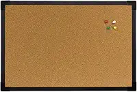 Quadro de Aviso Cortiça Moldura Mdf Soft Colors Preto STALO, 60x40