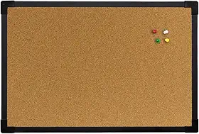 Quadro de Aviso Cortiça Moldura Mdf Soft Colors Preto STALO, 60x40