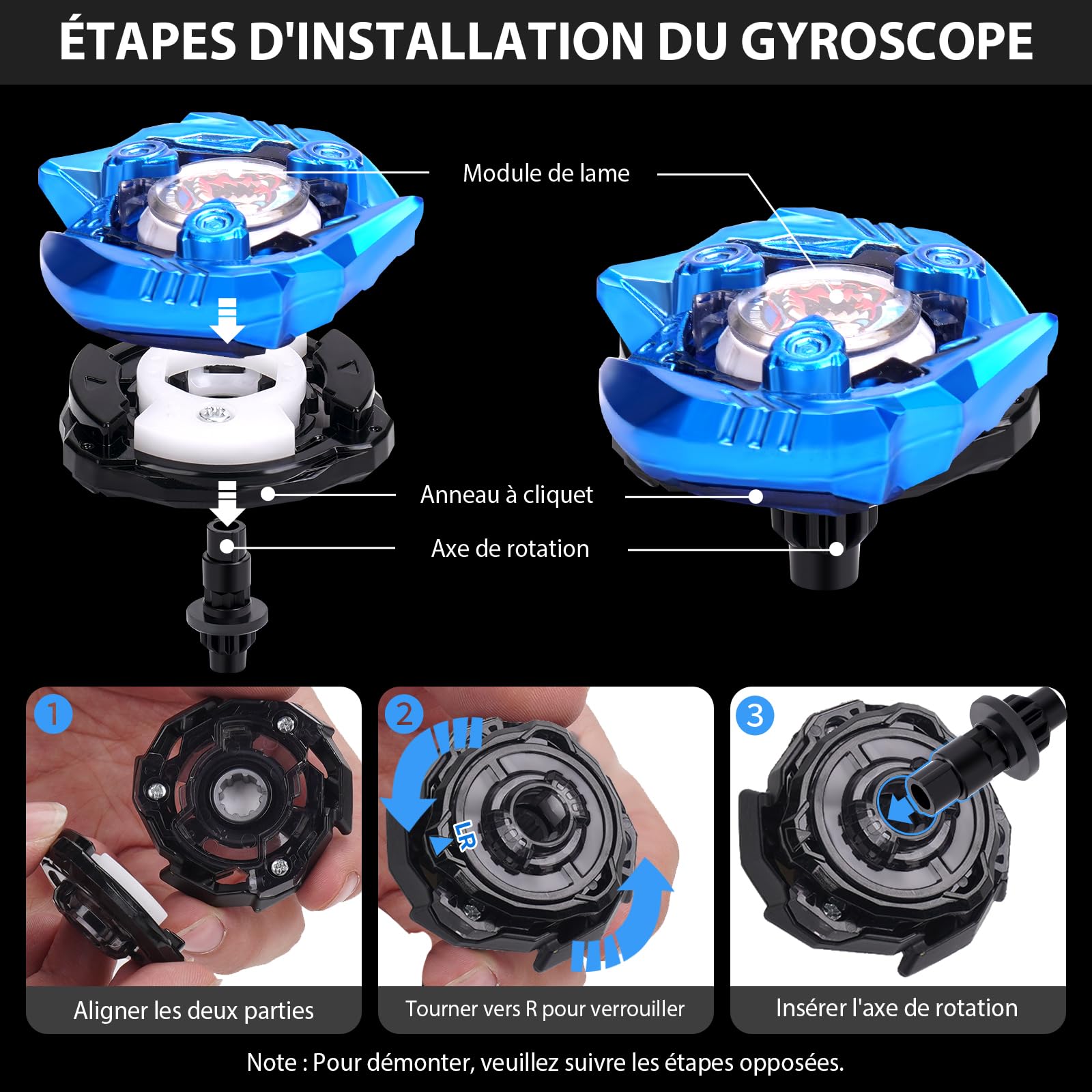 DEZAWRTY Toupie X Stadium Arena Set Equipé de X Acceleration Rail - 4 toupies et 2 lanceurs, 1 Battle Arène de Combat pour Les Enfants à partir de 6 Ans, Cadeau de Jeu pour Les garçons