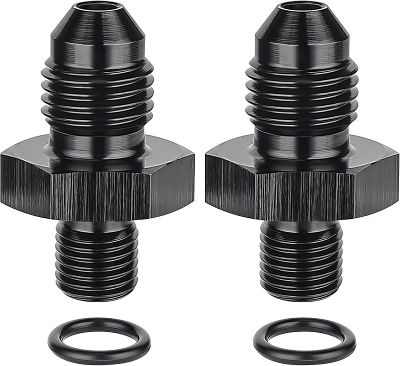 Adaptador de conexão EVIL ENERGY 3AN macho para M6 x 1,0 mm macho em alumínio – 2 peças