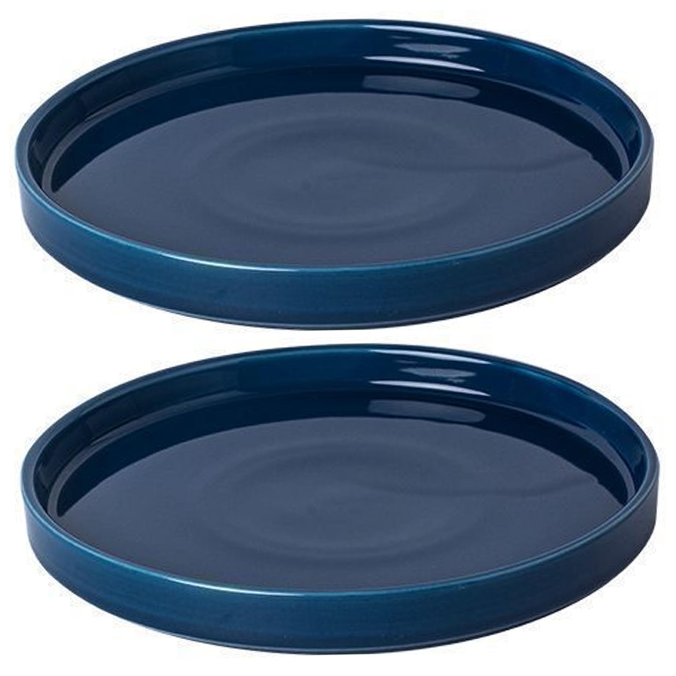Soucoupe en céramique bleue 18 cm lot de 2 pour protéger vos surfaces