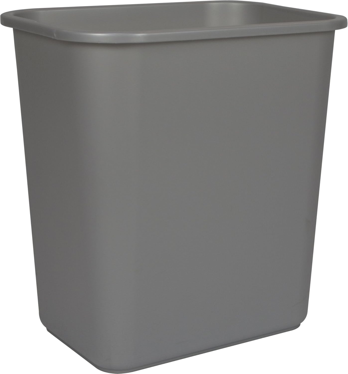 Storex Medium Waste Basket, 15 x 10.5 x 15 Inches, Gray, Case of 6 (STX00711U06C)