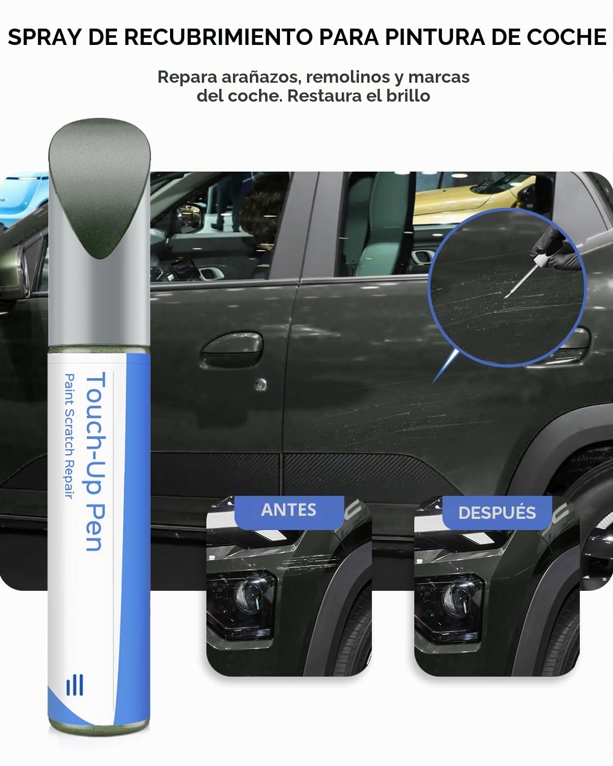KQM Dusty Grey Metallic - Pintura de retoque para Dacia Coincidencia exacta – Reparación de arañazos y desconchados