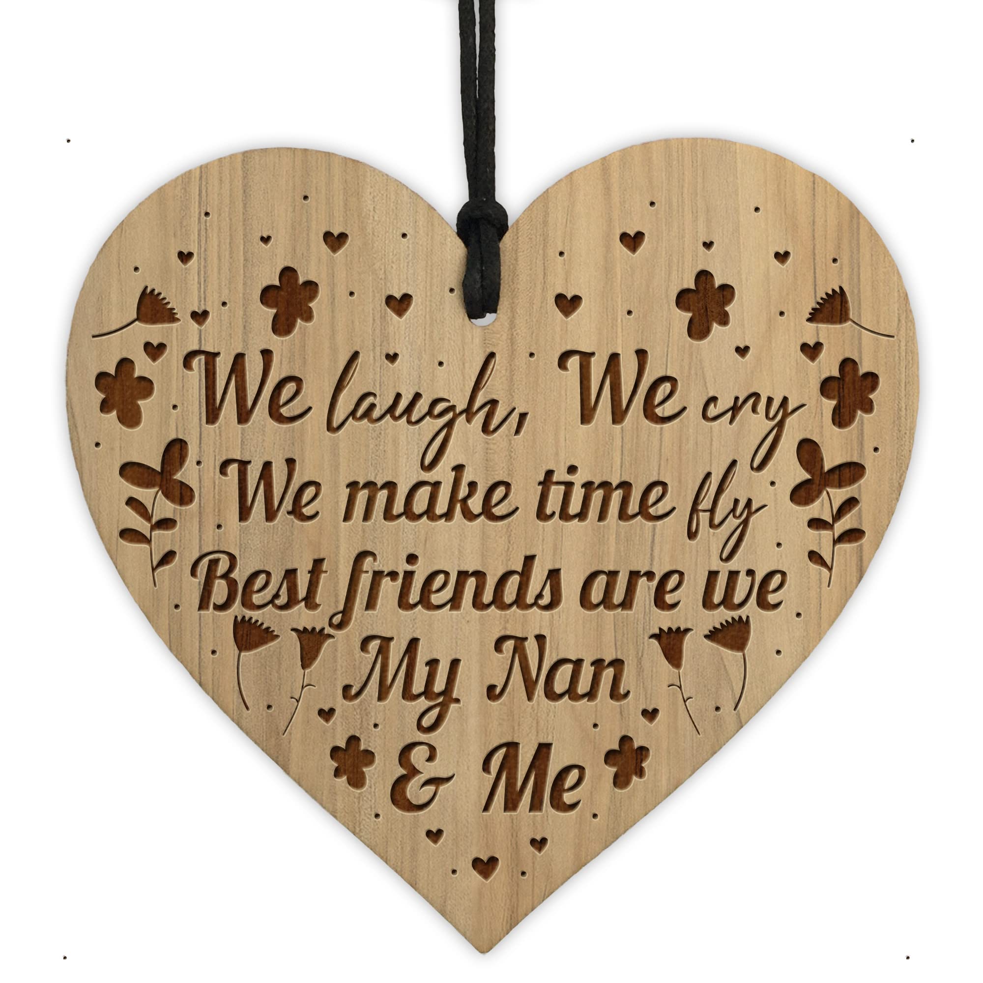 Red Ocean Nan Gifts Birthday Christmas BEST FRIEND GIFT Engraved Heart Gift For Nan Keepsake